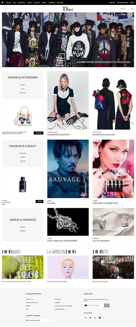 christian dior website.